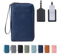Soporte para pasaporte para viajes, mujeres y hombres, funda multifuncional con bloqueo RFID, soporte para pasaporte, ranuras para tarjetas, organizador de documentos, correa de muñeca, f, Carry On
