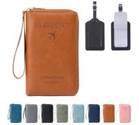 Soporte para pasaporte para viajes, mujeres y hombres, funda multifuncional con bloqueo RFID, soporte para pasaporte, ranuras para tarjetas, organizador de documentos, correa de muñeca, b, Carry On
