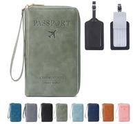 Soporte para pasaporte para viajes, mujeres y hombres, funda multifuncional con bloqueo RFID, soporte para pasaporte, ranuras para tarjetas, organizador de documentos, correa de muñeca, h, Carry On