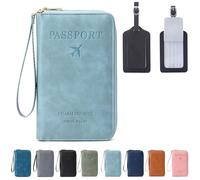 Soporte para pasaporte para viajes, mujeres y hombres, funda multifuncional con bloqueo RFID, soporte para pasaporte, ranuras para tarjetas, organizador de documentos, correa de muñeca, a, Carry On