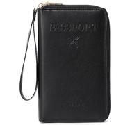 Soporte para pasaporte para viajes, para mujeres y hombres, RFID con ranuras para tarjetas, funda para pasaporte, funda para pasaporte, cartera para pasaporte, artículos esenciales de viaje y