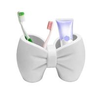 Soporte para pasta de dientes con lazo, contenedor limpiador facial | Soporte decorativo para bolígrafos - para maquinilla de afeitar limpiador facial, peine recortador de cejas, baño, inquilinos