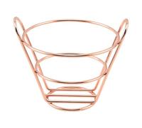 Soporte para patatas fritas, soporte de 13 x 10 x 6 cm, soporte para patatas fritas, cesta de cono de acero inoxidable, 4 perspectivas, soporte de cono resistente para alimentos, aperitivos, cocina