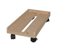Soporte para PC Caja de CPU de escritorio, soporte de torre, soporte de CPU móvil, soporte de suelo de escritorio de madera, soporte de PC con ruedas giratorias y ventilación Soporte de torre para PC
