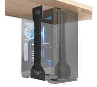 Soporte para PC debajo del escritorio, soporte de PC ajustable debajo del escritorio, ancho ajustable 20-34 cm, capacidad de carga de hasta 35 kg, soporte de acero inoxidable por PC Sotto Scrivania