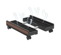 Soporte para PC para alfombra, plataforma elevadora con ruedas de freno, pedestal ajustable bajo escritorio | para escritorio PC portátil impresora pantalla sala de juegos almacenamiento en tierra