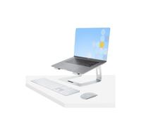 Soporte para PC Portátil Giratorio 360 Ergonómico de Aluminio Plata