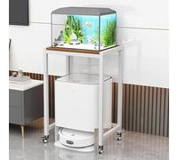 Soporte para pecera para acuario, mueble de mesa blanca, contenedor de vidrio para terrario de reptiles