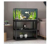 Soporte Para Pecera, Soporte Para Acuario Con Estructura De Metal Y Estantes De Almacenamiento, Estante De Almacenamiento Resistente De 3 Capas, Apto Para Uso Doméstico Y De Oficina(Black-B,50x35x70 c
