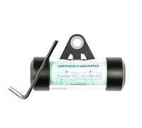 Soporte para Pegatinas Moto ✯GARANTÍA DE POR VIDA✯ Accesorio para Motocicleta, Scooter, Ciclomotor, Cuatriciclo - Tubo Redondo de Aluminio Negro Mate Impermeable - Portadocumentos Motocicleta Equipo