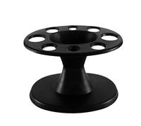 Soporte para peines para el cabello, soporte para cepillos de pelo, estante de almacenamiento para peluquería, color negro