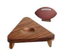 Soporte para pelota de deporte, bandeja de presentación de fútbol, base de soporte de fútbol, estructura de soporte de madera pulida, organizador multifuncional para sala de trofeos, fútbol