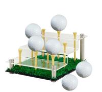 Soporte para pelotas de golf, estuche acrílico para pelotas de golf, 5.91 x 7.09 x 3.78 pulgadas, diseño potable, almacenamiento de equipos deportivos para softball, tenis, lacrosse, gabinete, sala de