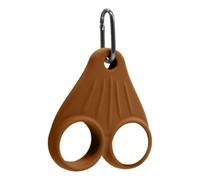 Soporte para pelotas de golf, funda de silicona para pelotas de golf con clip de metal, accesorio deportivo para golfistas, hombres y mujeres, fácil fijación a la bolsa o carrito, Brown, Refer to