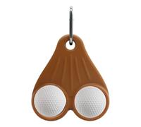 Soporte para pelotas de golf, soporte de silicona para pelotas de golf con clip, accesorio deportivo para golfistas, hombres y mujeres, fácil fijación a la bolsa o carrito, Brown, Refer to