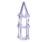 Soporte para pelotas sobre la puerta, bolsa de almacenamiento de equipos deportivos de 3 niveles para baloncesto, fútbol, voleibol, fútbol, gimnasio, garaje, hogar o escuela, fácil organización y