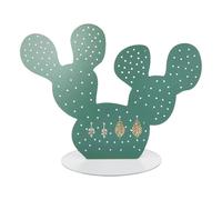 Soporte para pendientes, organizador estético de aretes de cactus verde con base, exhibición de joyería de para el hogar, sala de estar, dormitorio