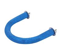 Soporte para percas de pájaros de madera de superficie áspera, jaula de pájaros de superficie áspera, soporte de pata de molienda juguetes para loros, cacatúas, color azul