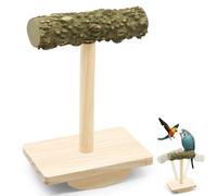 Soporte para Percha de pájaros, Columpio para pájaros, Madera Natural, para Entrenamiento, enriquecimiento de Inteligencia, Juguetes de Madera, Base de Arco, Plataforma para Percha Loros periquitos