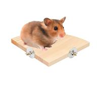 Soporte para Percha para pájaros - Plataforma de trampolín festoneada Ajustable y Duradera de Madera Natural S/M/L Loro, Periquito, cacatúa, Jaula para Animales pequeños, Juego, ejerci