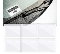 Soporte para Permiso De Estacionamiento Autoadhesivo Soporte Transparente para Boleto de Estacionamiento para Parabrisas de Automóvil,Soporte Permiso Coche Pegatina,Funda Autoadhesivo para Ticket