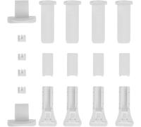 Soporte para persianas sin taladro para tope de persiana plisado, dispositivo de prevención, soporte de abrazadera de plástico, triple esmalte, accesorios para persianas blancas