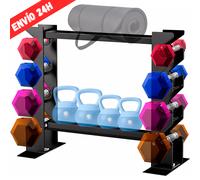 Soporte para Pesas - Estante Multicapa para Mancuernas - Organizador de Dumbbells para Gimnasio y Entrenamiento en Casa