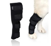 Soporte para Pierna de Perro de 2 Piezas, Protector de Codo para Perro Transpirable, Rodillera para Perro para Ayudar con la Pérdida de Estabilidad,Black,L
