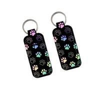 Soporte para pintalabios con forma de garra de gato, soporte para bálsamo labial, llavero portátil para uso diario, anillos de comodidad diaria, funda portátil para garras de gatos para mujer, e