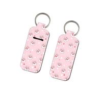 Soporte para pintalabios con forma de garra de gato, soporte para bálsamo labial, llavero portátil para uso diario, anillos de comodidad diaria, funda portátil para garras de gatos para mujer, c