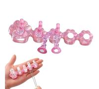 Soporte para pintura de uñas: soporte de entrenamiento de extensión de puntas falsas, paleta falsa con diseño de tablero de magnético, pista de fijación de piezas de uñas postizas de pedestal