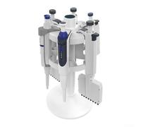 Soporte para pipetas ajustables, estante de pipetas de laboratorio, redondo de 31 x 17 cm, capacidad para 6 pipetas, tipo Z, 22,5 x 15 x 9 cm, capacidad para 3, diseño que ahorra espacio, blanco, ABS