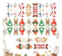 Soporte para piruletas de Navidad, muñeco de nieve de Navidad, decoraciones de tarjetas de caramelos, de jengibre para postre, pan de azúcar, chocolate, eventos festivos, aula, reunión