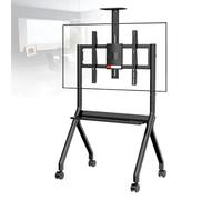 Soporte Para Pizarra Blanca, Soporte De Tv De Suelo Con Ruedas Bloqueables, Apto Para Pantallas De 42-75 Pulgadas/55-100 Pulgadas, Ideal Para Oficina, Aula O Uso DoméStico,Black-42-75inch