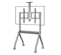 Soporte para Pizarra Inteligente de 42-75 pulgadas/55-100 Pulgadas, Soporte de Suelo para TV con Cuatro Ruedas con Bloqueo (Gris, 100 Pulgadas)