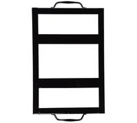 Soporte para Placa de Condimento Negro Doble Asa de Acero Inoxidable | Esmaltado, Limpieza Sencilla, para Barbacoa y Uso Parrilla, Diseño Práctico para Mover la Placa
