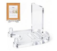 Soporte para placas transparente, caballete de almacenamiento transparente | Soporte de cristal acrílico ajustable para álbum de fotos, tarjetas de felicitación, postales, escritorio, hogar