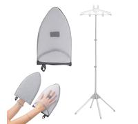 Soporte para plancha de vapor, colgador de pie para plancha de vapor con soporte, soporte giratorio ajustable de aleación de aluminio para planchar y secar tejidos para el hogar