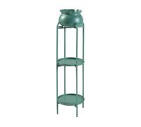 Soporte para plantas altena 3 niveles metal 95x27x27cm - verde [en.casa]
