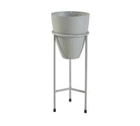 Soporte para plantas asten con macetero metal 41xø16cm - beige [en.casa]