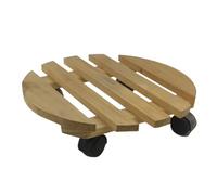 Soporte para plantas con ruedas, rodillo para plantas con ruedas, tabla rodante de flores, organizador resistente para plantas con ruedas de 360°, soporte de madera para interiores y exteriores con