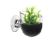 Soporte para Plantas De Acuario - Maceta Colgante con | Soporte para Vegetación Acuática, Vasos De Cultivo Hidropónico Transparente Acrílico, Terrario De Propagación, Estanque De Vivarium, Jar