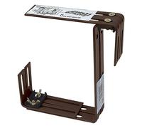 Soporte para plantas de balcón tipo D (Marrón, Ajustables en 2 posiciones, 2 ud.)