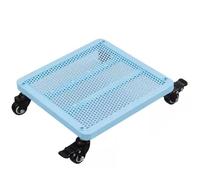 Soporte para plantas de interior con ruedas, soporte rectangular de metal para macetas, soporte móvil para macetas, color azul, tamaño: 45 x 40 cm