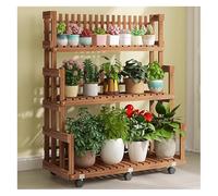 Soporte para plantas de interior con sistema de polea, altura ajustable para uso en interiores y exteriores, perfecto para macetas, escalera de jardín para decoración del hogar y el jardín