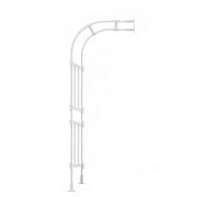 Soporte para plantas de jardín, soporte de metal para rosas, 240 cm, estante blanco para plantas trepadoras al aire libre, perfecto para flores y jardinería, ideal para decoración de jardín y jardín