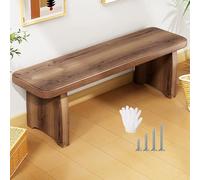Soporte para plantas de madera para interiores y exteriores, banco de comedor largo sólido para entrada, cocina, sala de estar, dormitorio, almacenamiento natural en el extremo de la cama (24 x 7.9 x