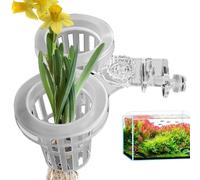 Soporte para plantas de pecera - Dispositivo de suspensión de plantas subacuáticas, maceta acuática | Decoración de acuario colgante para plantas, soporte portátil para plantas de pecera para