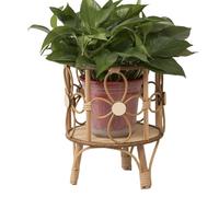 Soporte Para Plantas De Ratán Con Patas, 8*11/10*12 Pulgadas Maceta Con Soporte De Pie, Soporte Para Plantas De Interior, Taburete Hueco, Cesta De Mimbre, Macetero Para Decoración De Plantas Suelo