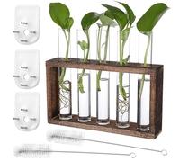 Soporte para Plantas de Tubo de Ensayo Colgante de Madera